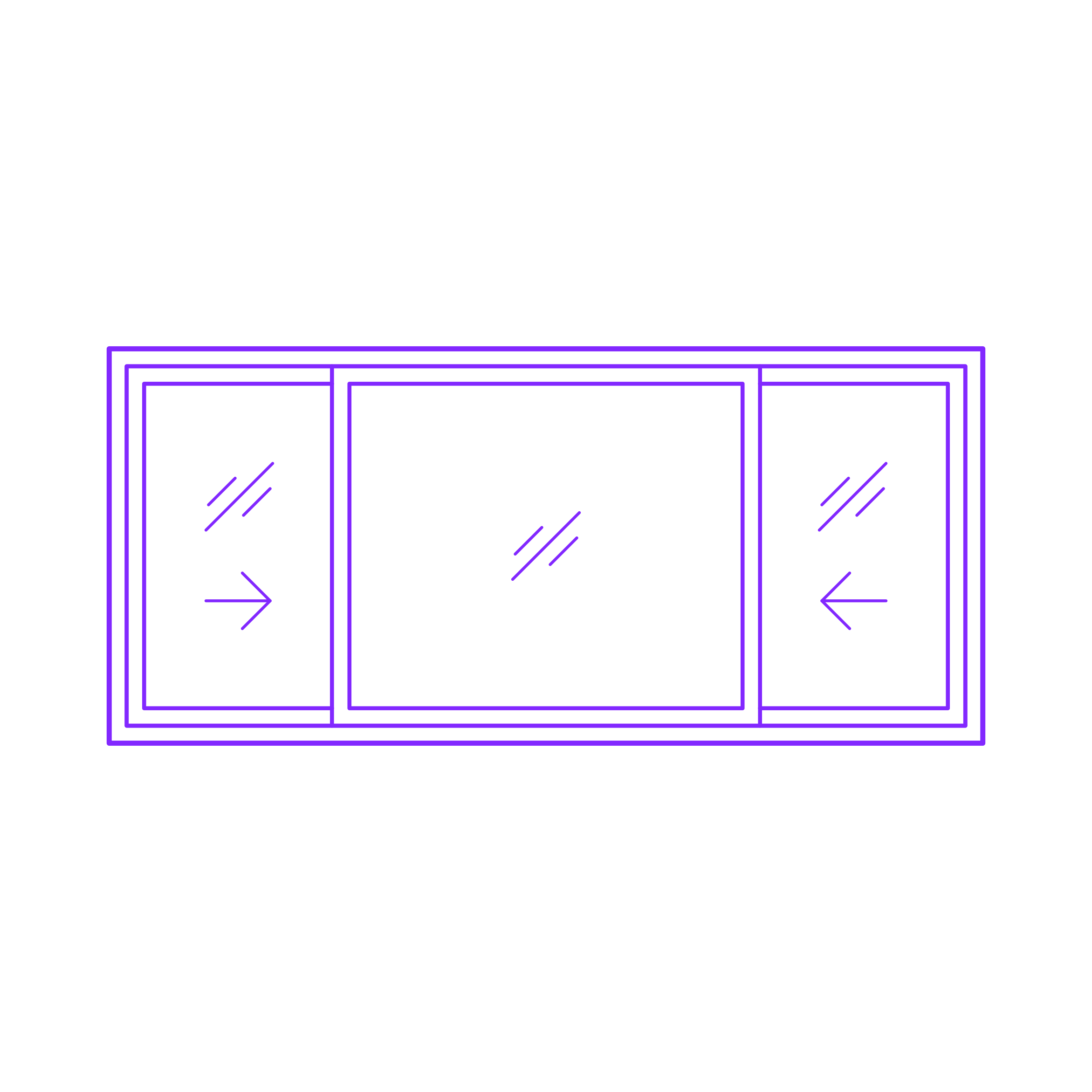 Buildings Sliding Windows 3 Panels Half Fixed Clear Editable Svg Line Art Free Vectors
